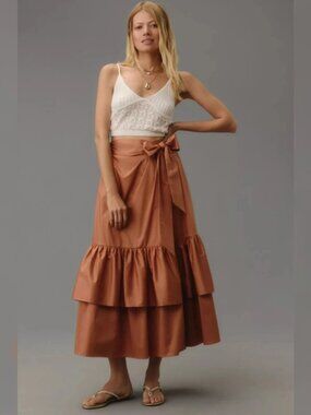 Anthropologie Hutch Wrap Midi Skirt Sz 2